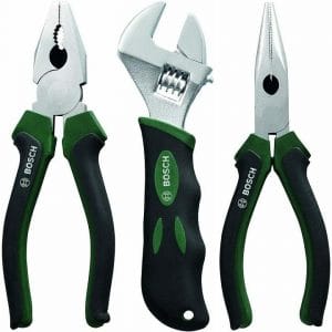 3-delni set klešta 160mm (kombinovana, špic i francuski ključ)  BOSCH