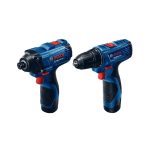 Udarni odvrtač SET - GDR 120-LI i GSR 120-LI akumulatorska šrafilica / bušilica + set burgija i bitova u aluminijumskom koferu (06019F0003) BOSCH