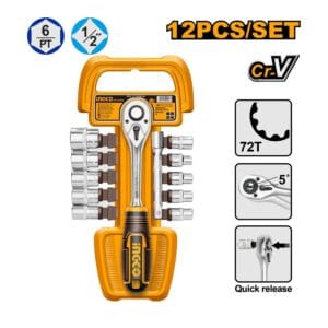 Ingco set nasadnih ključeva 1/2” HKTS12122