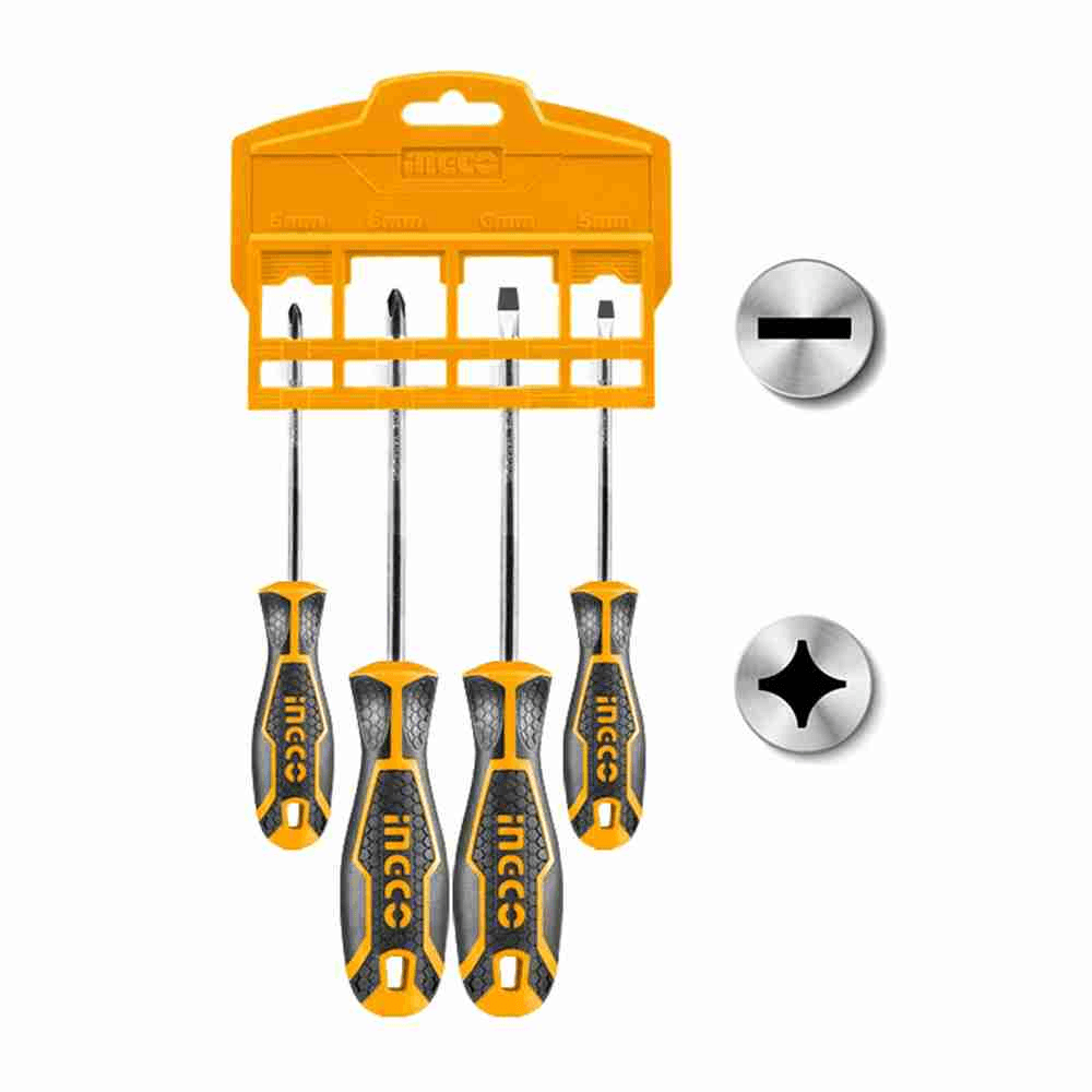 Ingco 4-delni set odvijača HKSD0428